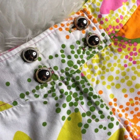 MILLY OF NEW YORK Multicolor Dots Short Shorts 6 - Picture 3 of 8